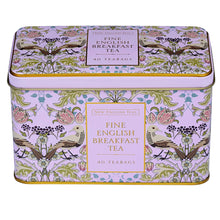 Innles mynd í myndavísara,  Song Thrush Pale Pink 40 Teabag Tin