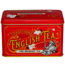 Innles mynd í myndavísara, Vintage Victorian Red 40 Teabag Tin