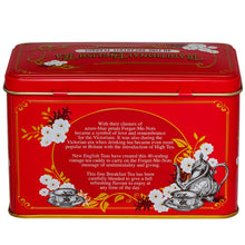 Innles mynd í myndavísara, Vintage Victorian Red 40 Teabag Tin