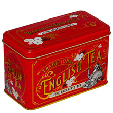 Innles mynd í myndavísara, Vintage Victorian Red 40 Teabag Tin